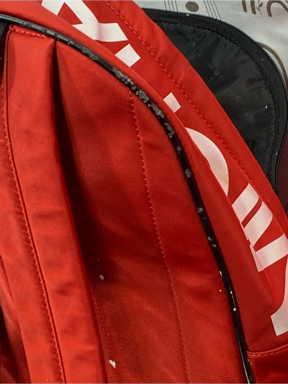Michael Kors Red and Black Logo Backpack